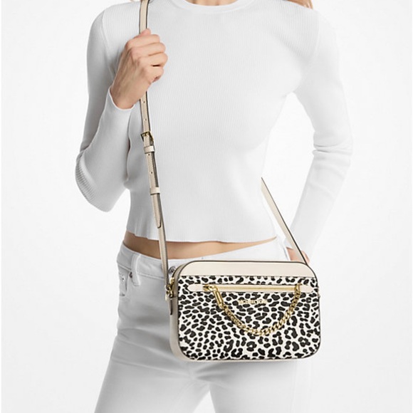 JET SET LARGE LEOPARD-PRINT CALF HAIR
CROSSBODY BAG - Picture 4 of 4